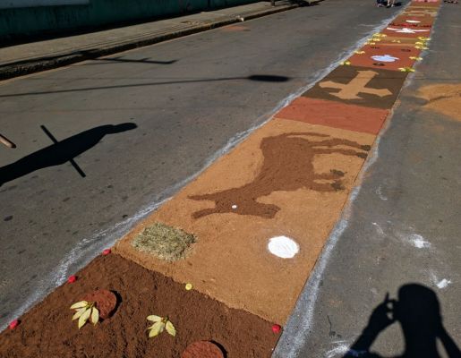 Foto - Tradicionais tapetes de corpus christi