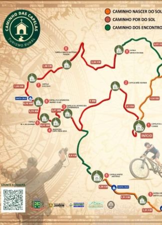 Mapa do Caminho das Capelas